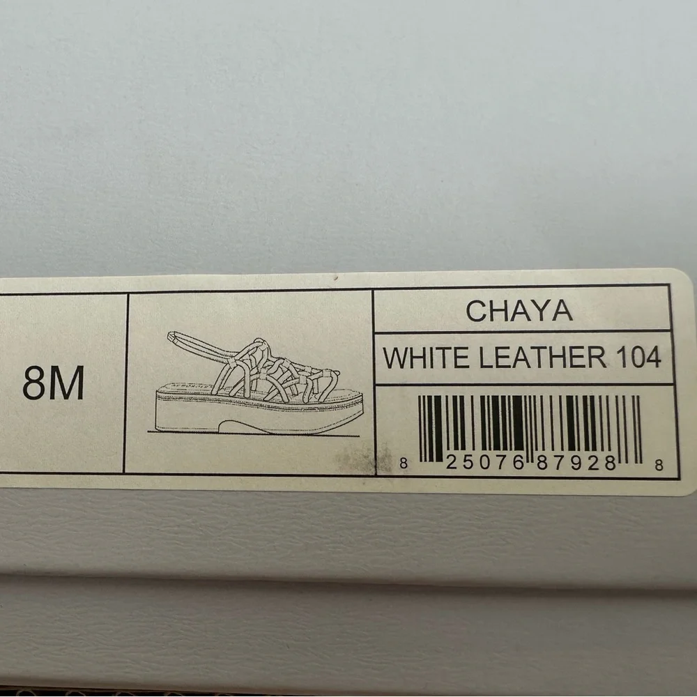 NEW 👡 Aerosoles Chaya Platform Flatform Sandals | white leather women’s size 8